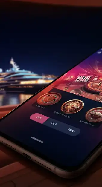 Interfaccia mobile dell'applicazione Winorama Casino su smartphone, mostra il saldo e i giochi disponibili, con un focus sull'esperienza utente reattiva e moderna.